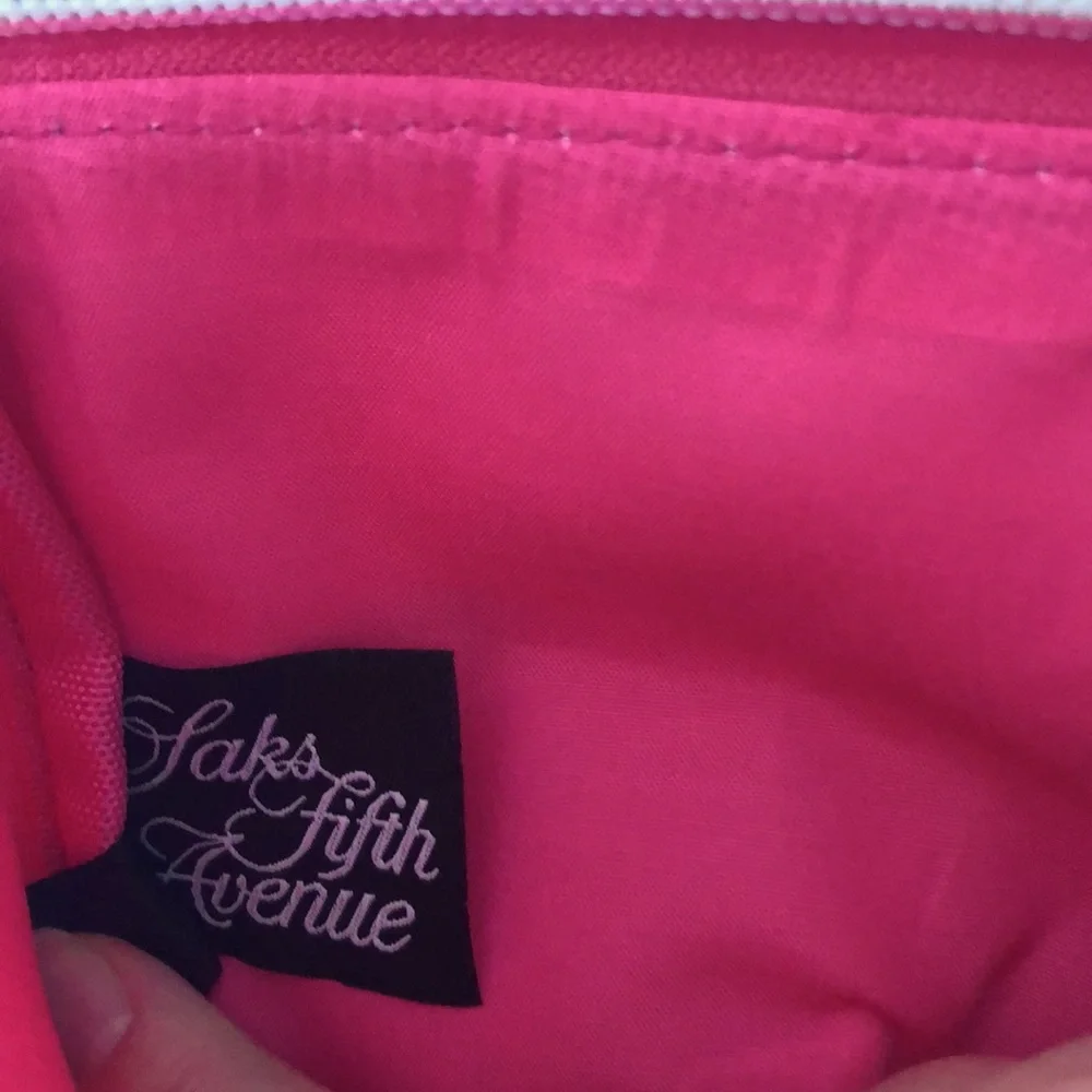 Brand New Saks Fifth Avenue Pink Cosmetic Pouch